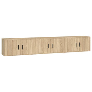 TV-Wandschränke 3er Set Sonoma-Eiche 80 cm