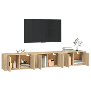 TV-Wandschränke 3er Set Sonoma-Eiche 80 cm