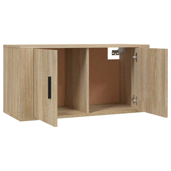 TV-Wandschränke 3er Set Sonoma-Eiche 80 cm