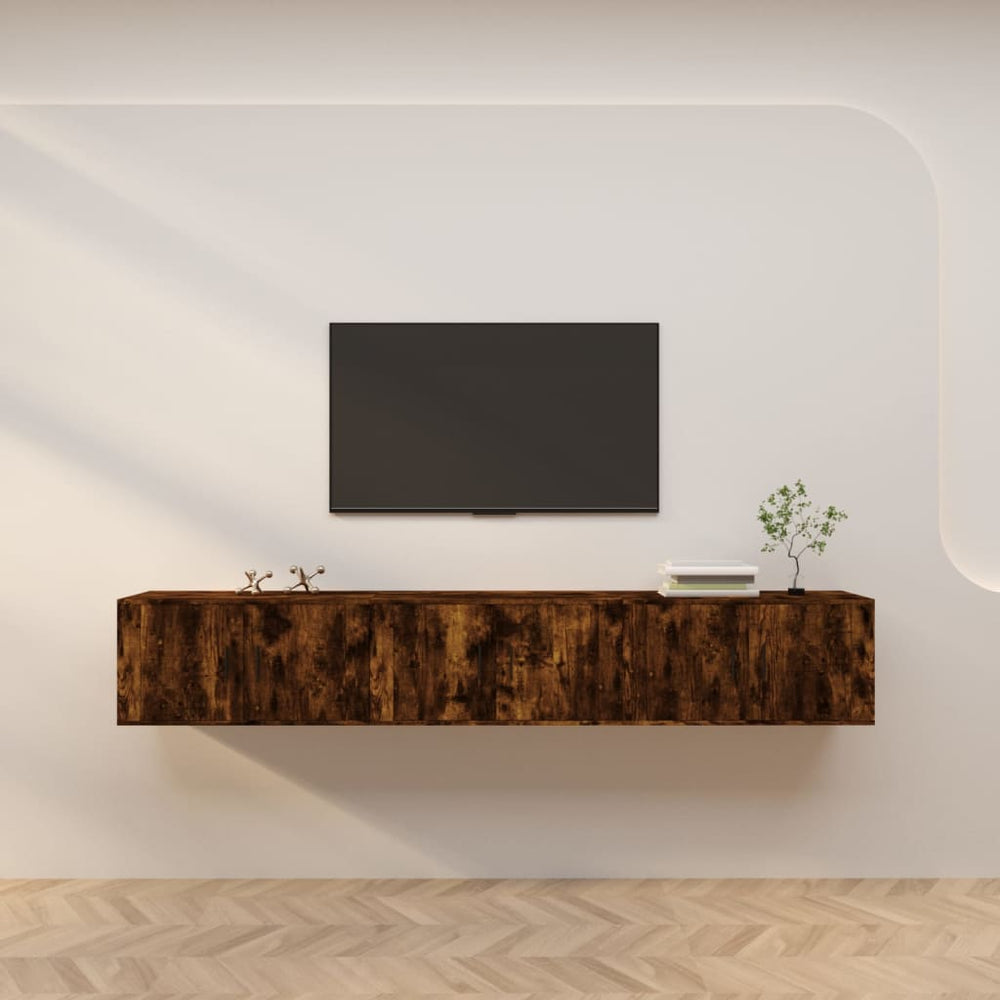 TV-Wandschränke 3er Set Räuchereiche 80cm