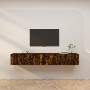 TV-Wandschränke 3er Set Räuchereiche 80cm