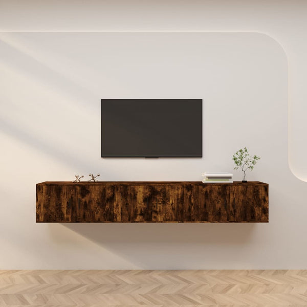 TV-Wandschränke 3er Set Räuchereiche 80cm