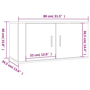 TV-Wandschränke 3er Set Grau Sonoma 80cm
