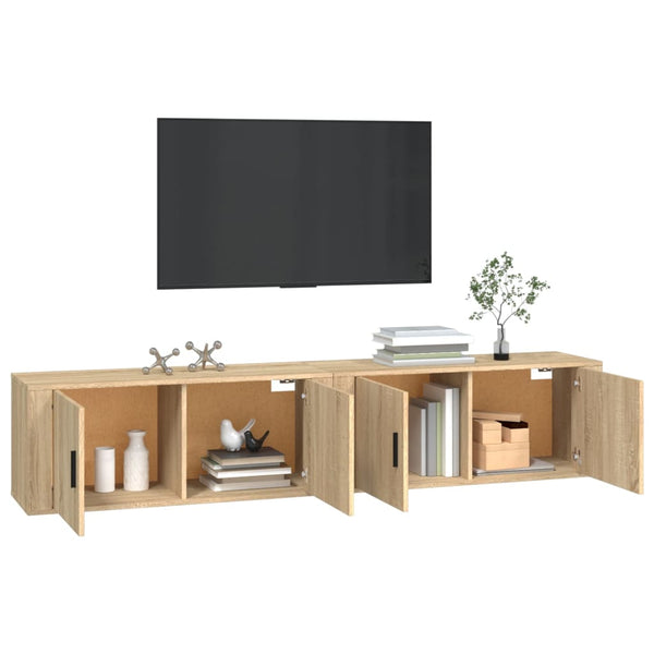 TV-Wandschränke Sonoma-Eiche, 2er-Set