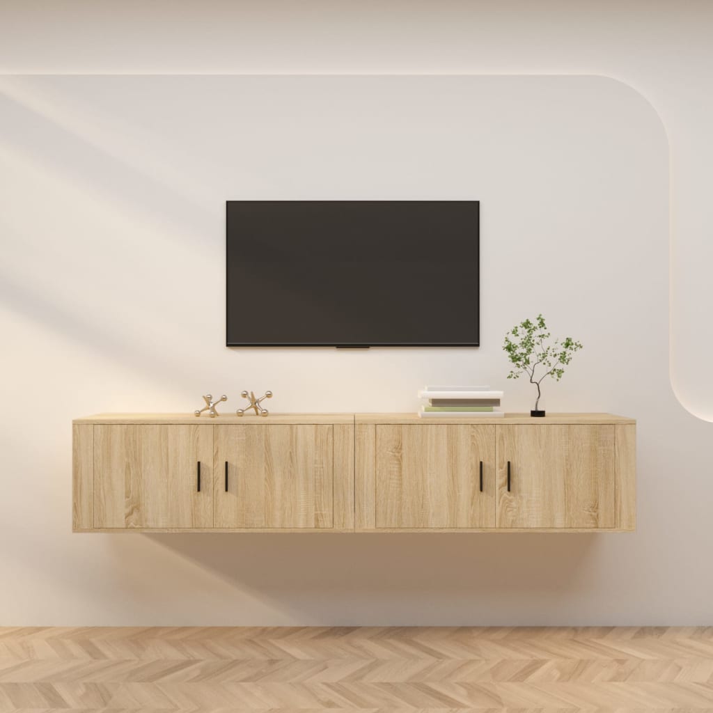 TV-Wandschränke Sonoma-Eiche, 2er-Set