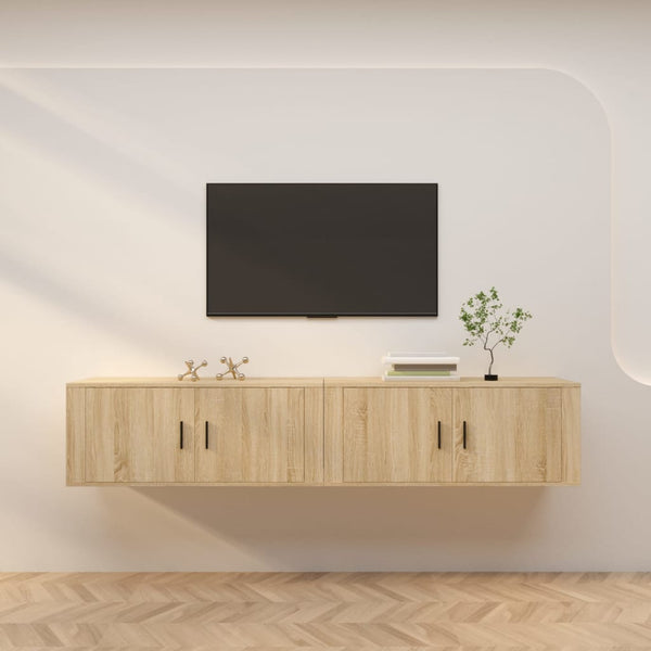 TV-Wandschränke Sonoma-Eiche, 2er-Set