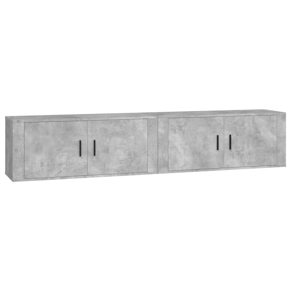 TV-Wandschränke, Betongrau, 2er-Set
