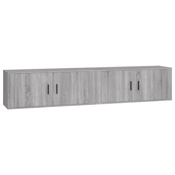 TV-Wandschränke, Grau Sonoma, 2er-Set