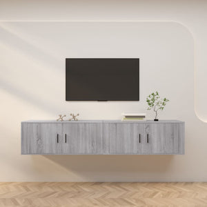 TV-Wandschränke, Grau Sonoma, 2er-Set
