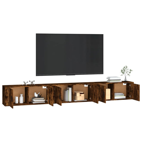 TV-Wandschränke 3er Set Räuchereiche 100 cm