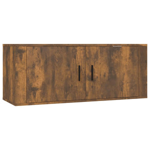 7-tlg. TV-Schrank-Set Räuchereiche Holzwerkstoff
