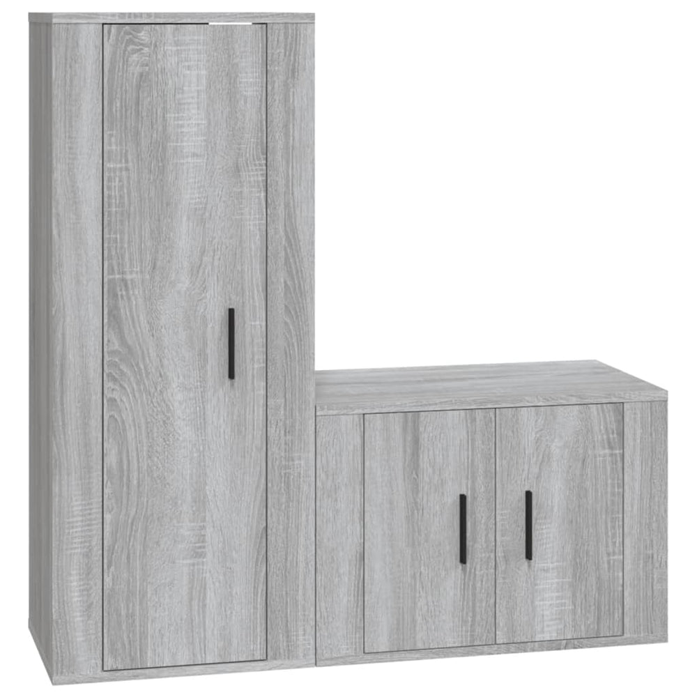 TV-Schrank Set Grau Sonoma 2-teilig
