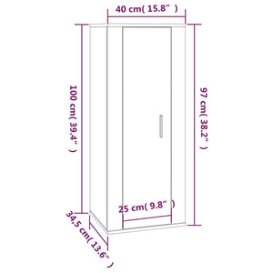 2-tlg. TV-Schrank-Set Braun Eichen-Optik