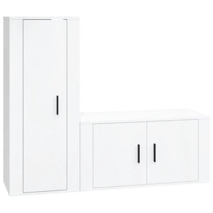 TV-Schrank Set Hochglanz Weiß
