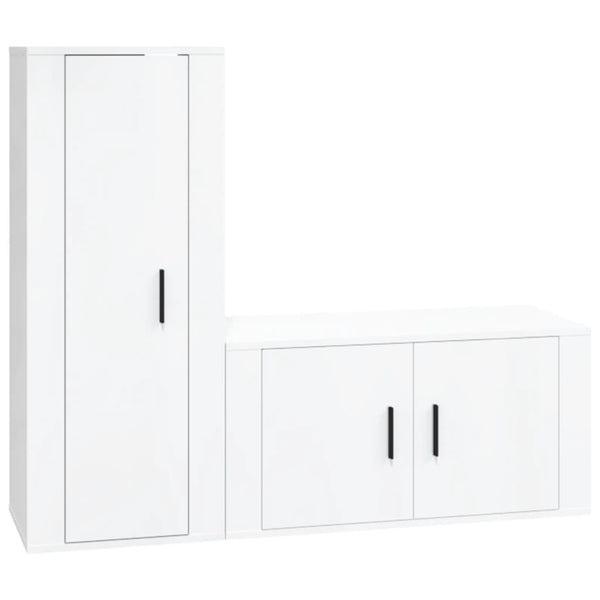 TV-Schrank Set Hochglanz Weiß