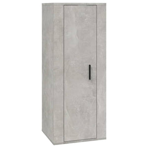 vidaXL Meuble TV, 2 pcs, gris béton, bois d'ingénierie