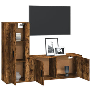 2-tlg. TV-Schrank-Set Räuchereiche