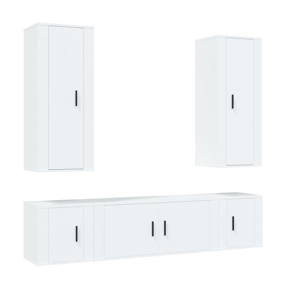 Ensemble de 5 meubles TV vidaXL blanc en bois d'ingénierie