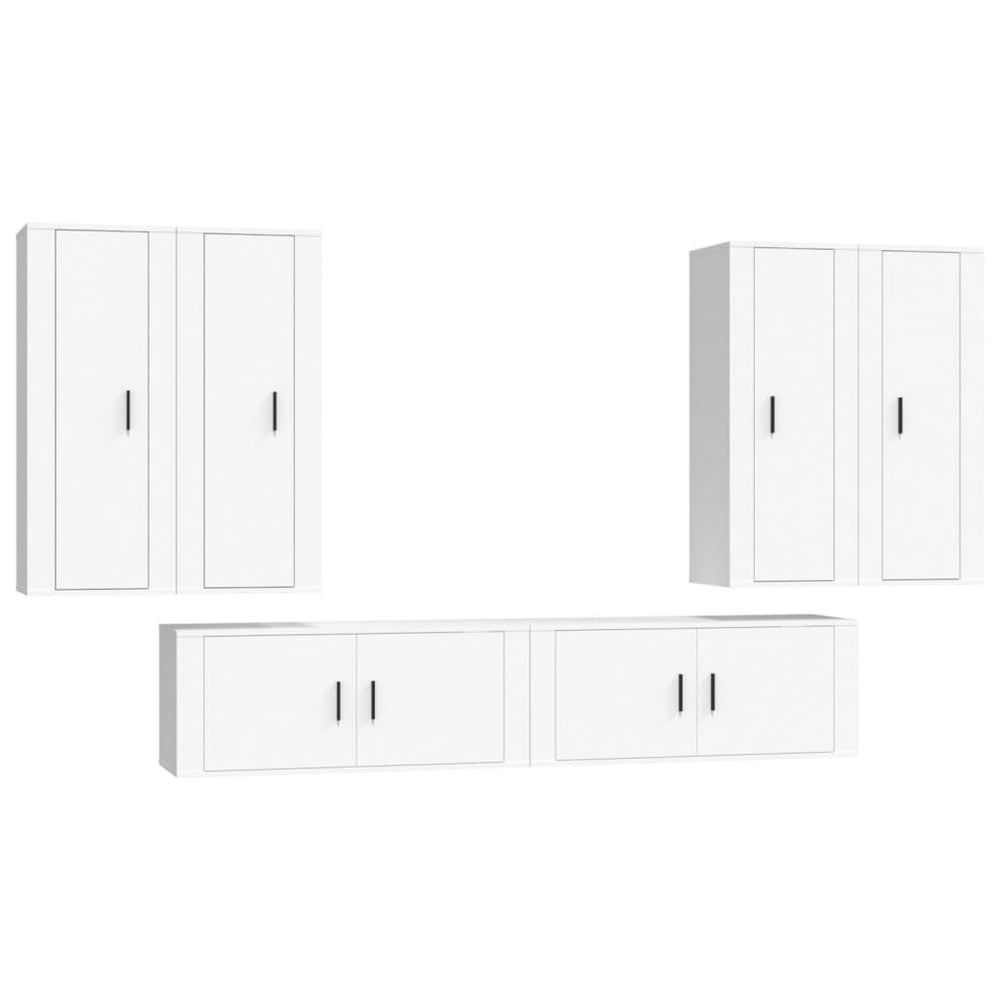 vidaXL Ensemble de 6 meubles TV blanc en bois d'ingénierie