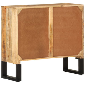 Sideboard aus Mangoholz und Metall, 80 cm