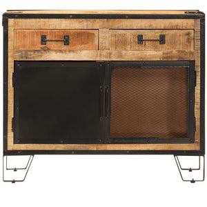 Sideboard aus Mangoholz und Metall, 80 cm