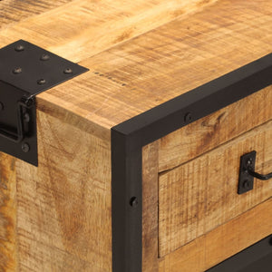 Sideboard aus Mangoholz und Metall, 80 cm