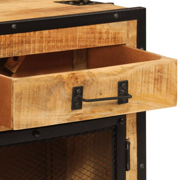 Sideboard aus Mangoholz und Metall, 80 cm