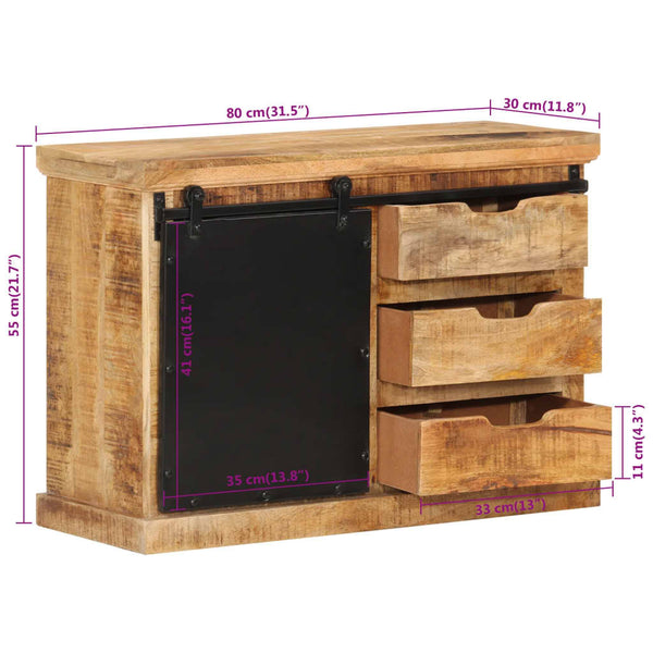 Sideboard aus Mangoholz, 80 cm