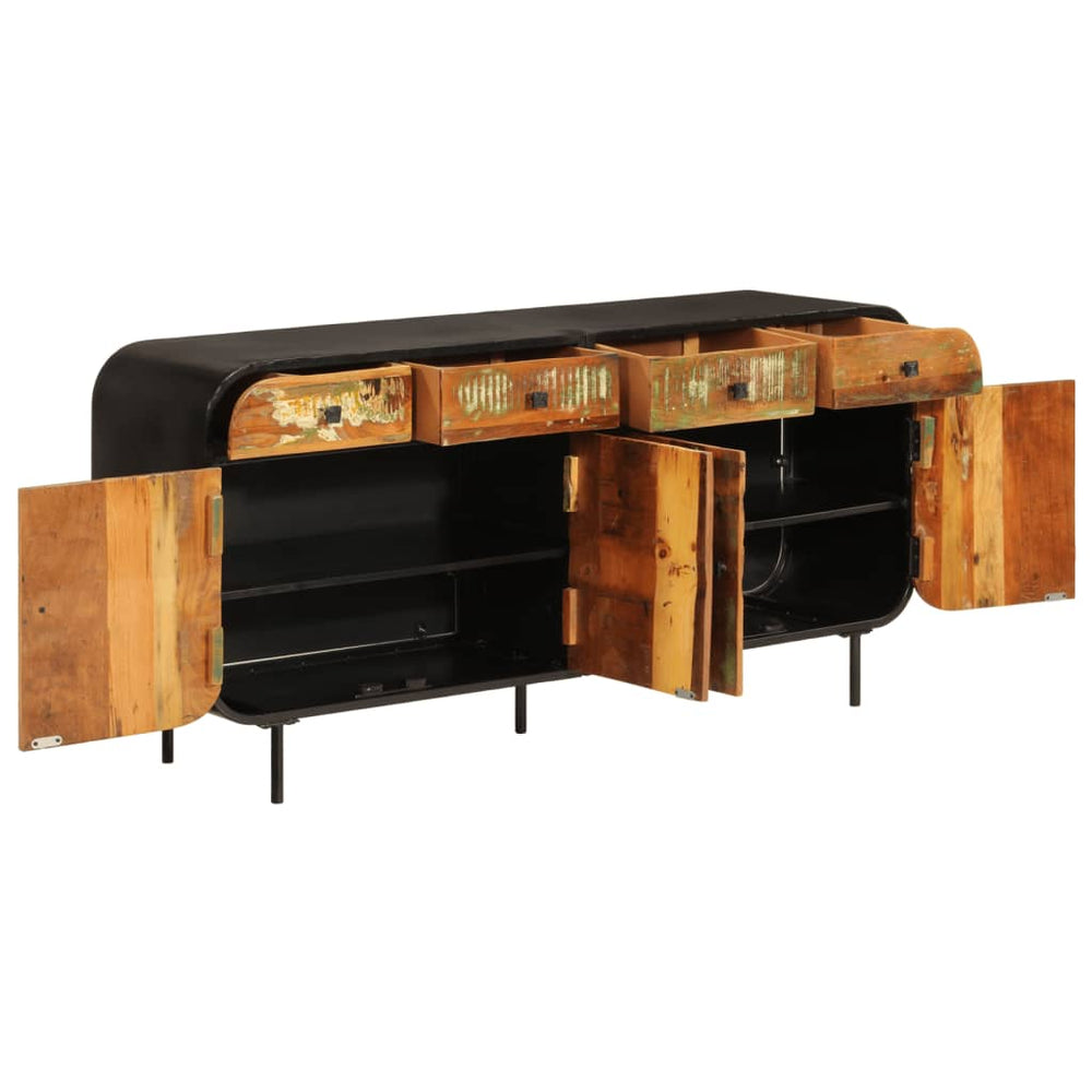 vidaXL Sideboard 140x35x70 cm Solid Reclaimed Wood and Metal