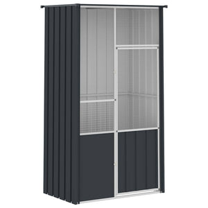 Voliere Anthrazit 115x78x200 cm Verzinkter Stahl