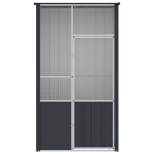 Voliere Anthrazit 115x78x200 cm Verzinkter Stahl