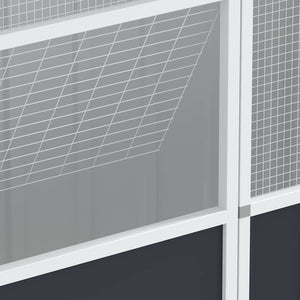 Voliere Anthrazit 115x78x200 cm Verzinkter Stahl