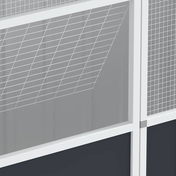 Voliere Anthrazit 115x78x200 cm Verzinkter Stahl