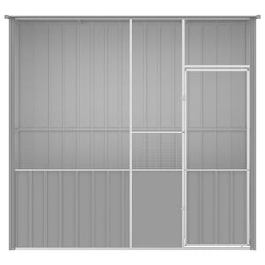 Voliere Grau 215x78x200 cm Verzinkter Stahl