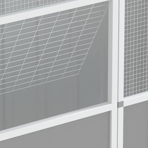 Voliere Grau 215x78x200 cm Verzinkter Stahl