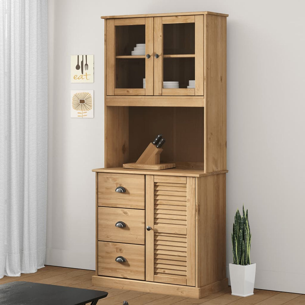 vidaXL Highboard VIGO 78x40x175 cm Solid Pine Wood