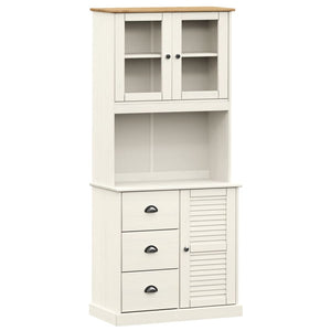 Highboard VIGO Weiß Kiefer Massivholz 78x175cm