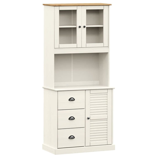 Highboard VIGO Weiß Kiefer Massivholz 78x175cm
