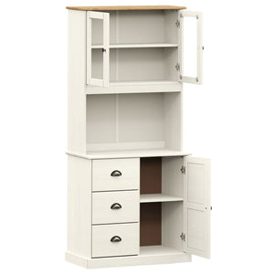 Highboard VIGO Weiß Kiefer Massivholz 78x175cm