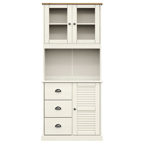 Highboard VIGO Weiß Kiefer Massivholz 78x175cm