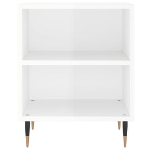 vidaXL Tables de chevet 2 pcs Blanc brillant 40x30x50 cm Bois d'ingénierie