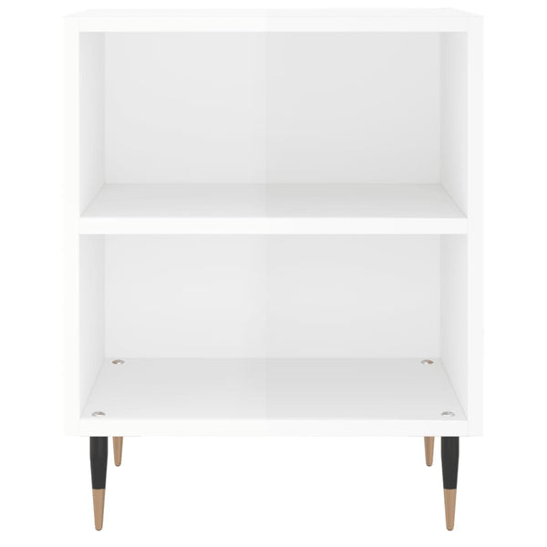 vidaXL Tables de chevet 2 pcs Blanc brillant 40x30x50 cm Bois d'ingénierie