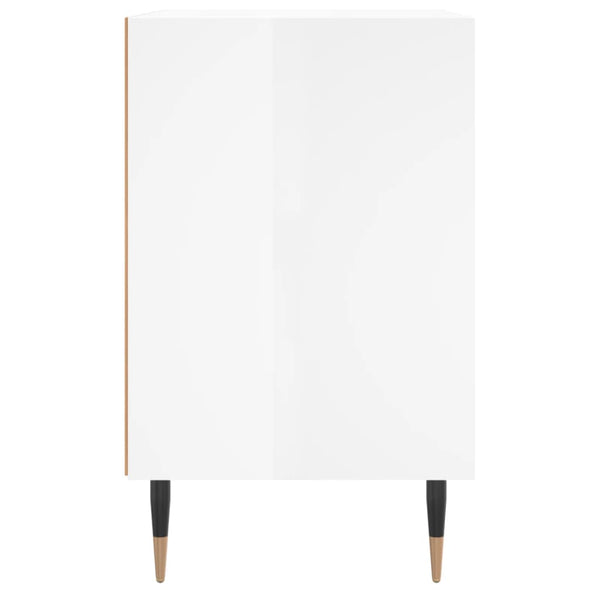 vidaXL Tables de chevet 2 pcs Blanc brillant 40x30x50 cm Bois d'ingénierie