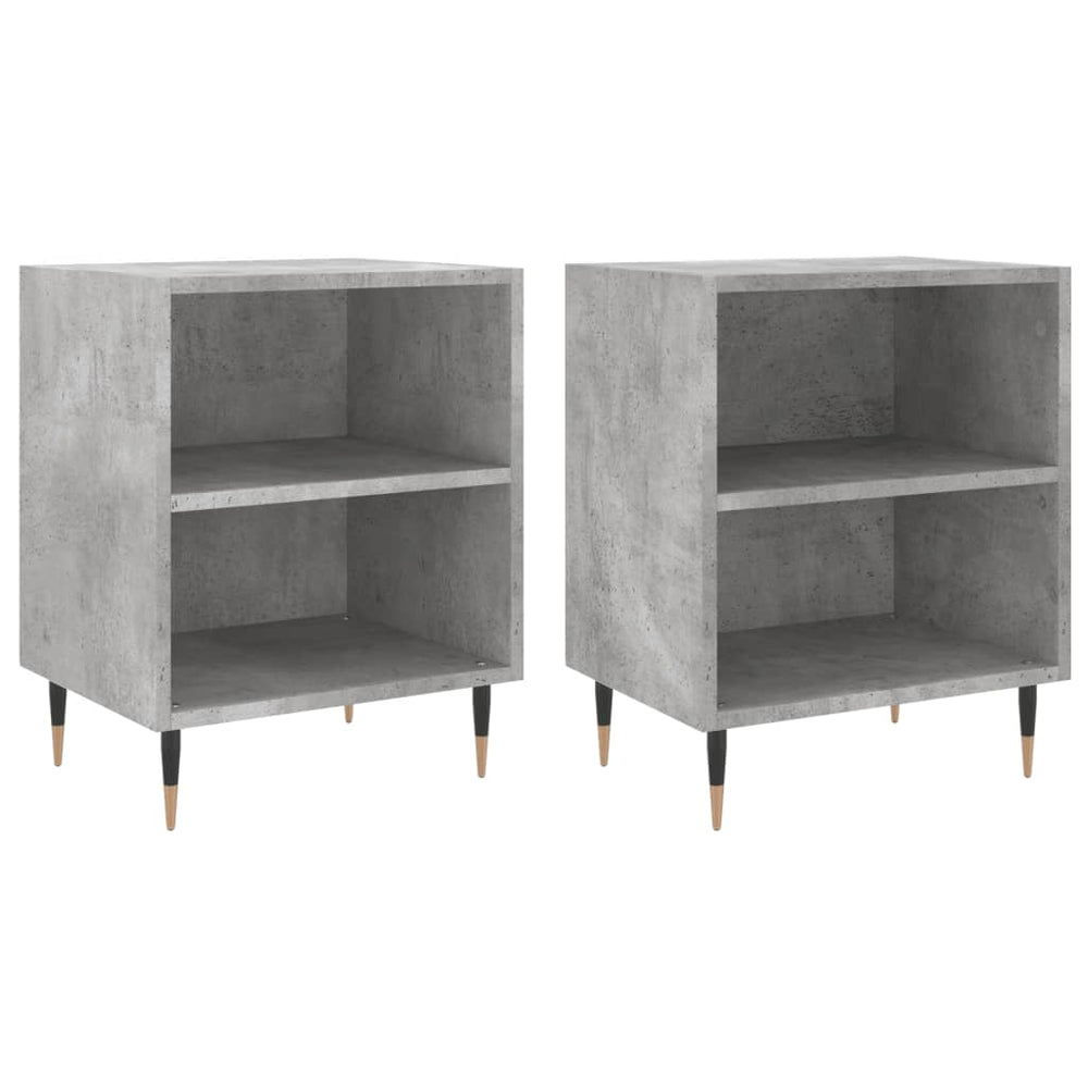 vidaXL Nightstands 2 pcs. Concrete Grey 40x30x50 cm Engineered Wood