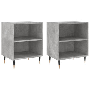 vidaXL Tables de chevet 2 pcs Gris béton 40x30x50 cm Bois d'ingénierie