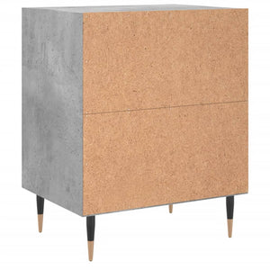 vidaXL Tables de chevet 2 pcs Gris béton 40x30x50 cm Bois d'ingénierie