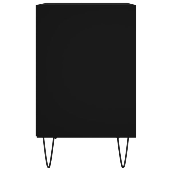 Schwarze Nachttische, 2er-Set, 40x30x50 cm