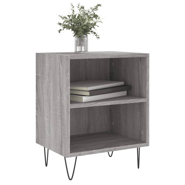 Nachttische 2er Set Grau Sonoma 40x30x50 cm