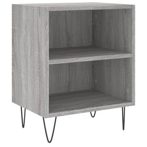 Nachttische 2er Set Grau Sonoma 40x30x50 cm