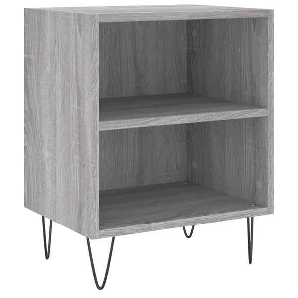 Nachttische 2er Set Grau Sonoma 40x30x50 cm